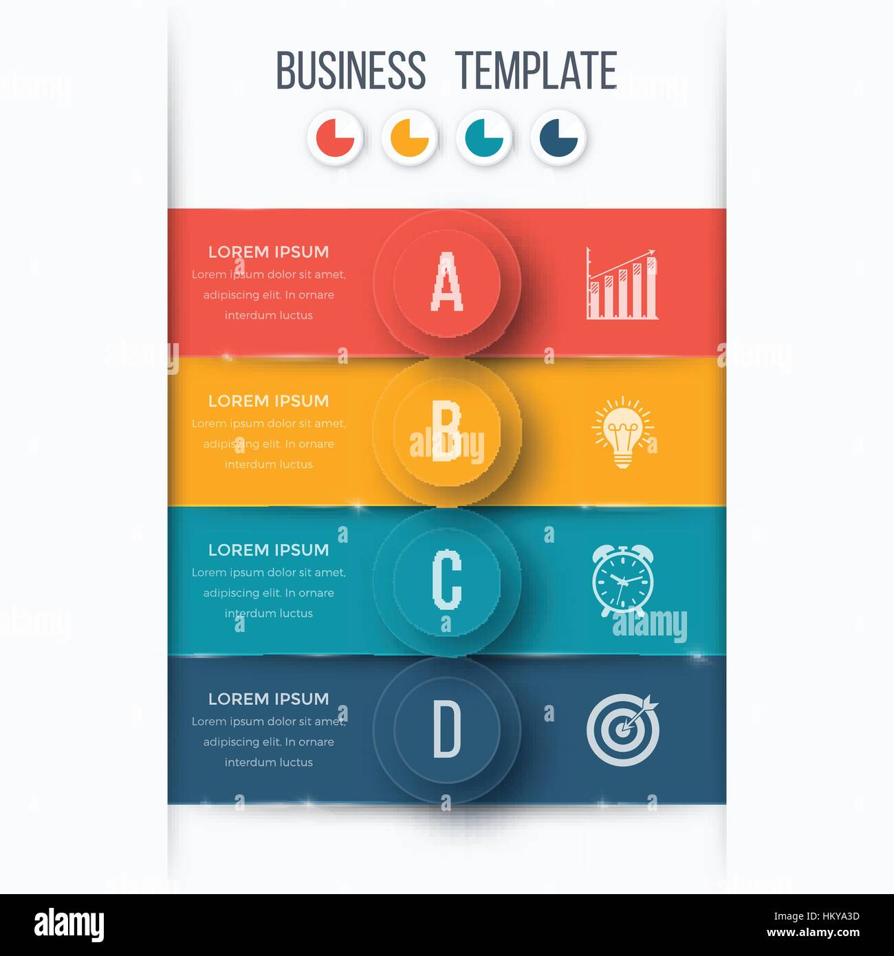 Infographics template four options with circle Stock Vector Image & Art ...