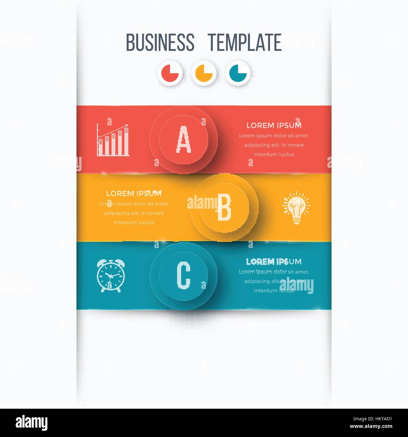 Infographics template 3 options with circle Stock Vector Image & Art ...