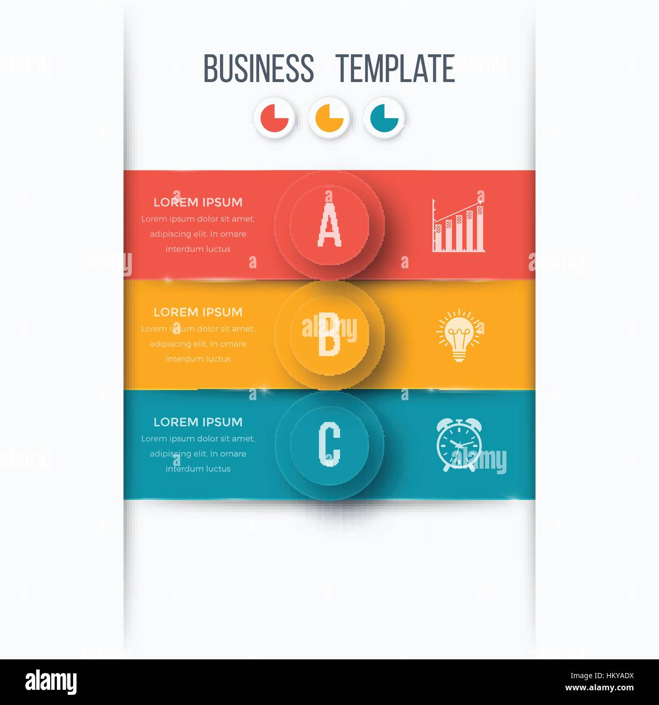 Infographics template 3 options with circle Stock Vector Image & Art ...