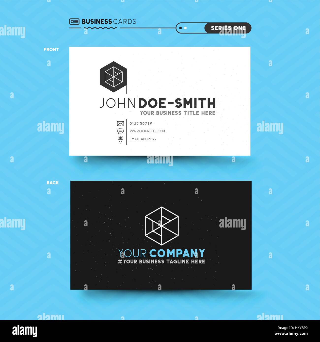 A clean and minimal business card design. vector illustration. Stock Vector