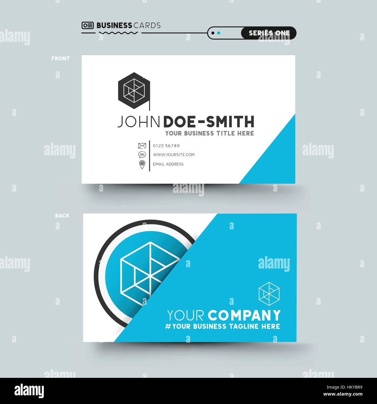 A clean and minimal business card design. vector illustration. Stock Vector