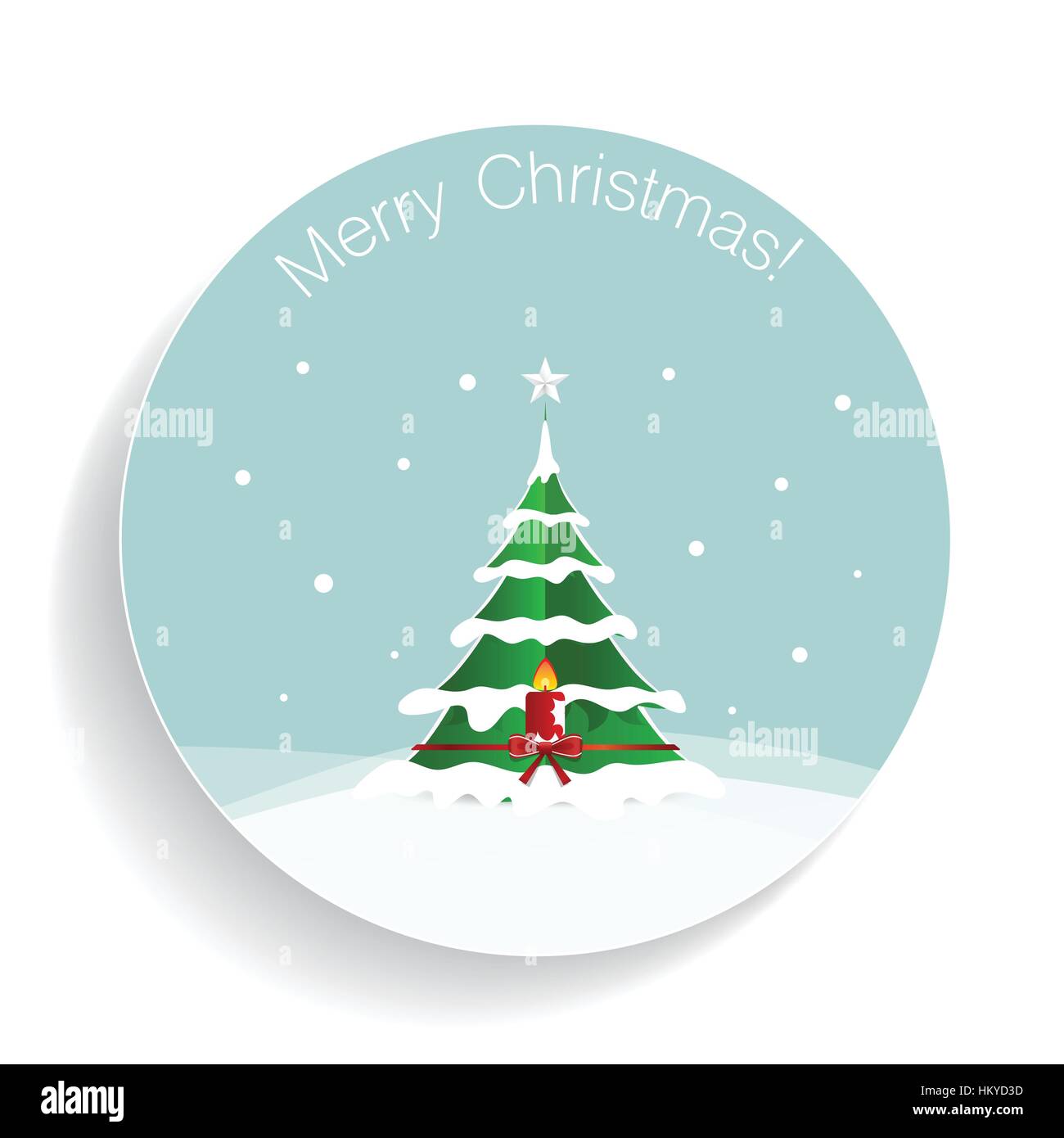 Christmas Greeting Card with Christmas tree. Vector illustration Stock ...