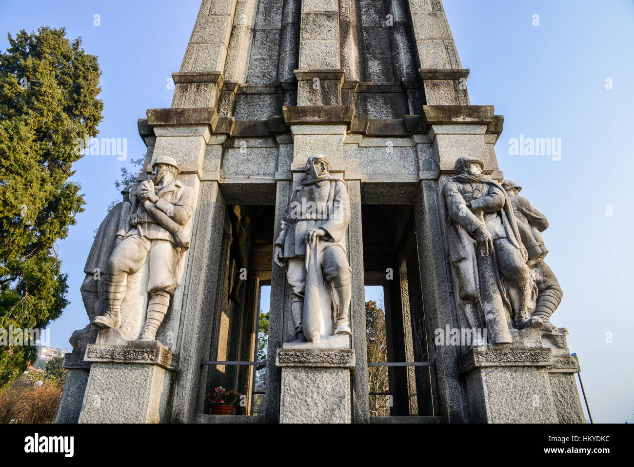 War memorial in Pallanza, Italy Stock Photo
