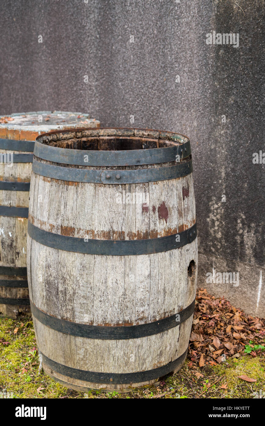 Old wooden beer barrel Stock Photo Alamy