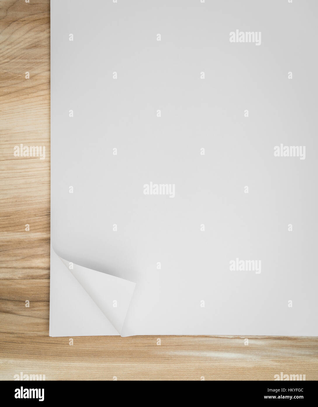 Real Paper Corner Fold on wood background Stock Photo Alamy