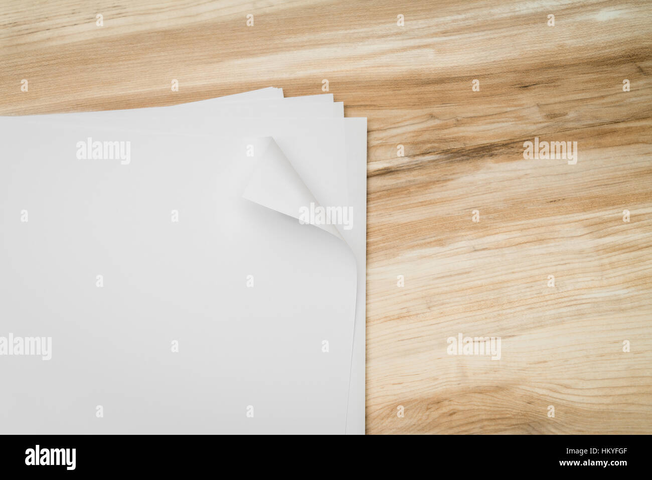 Real Paper Corner Fold on wood background Stock Photo Alamy