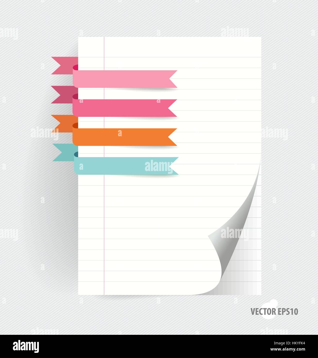 Notes With Ribbon Ribbons and post card Stock Vector Images - Alamy