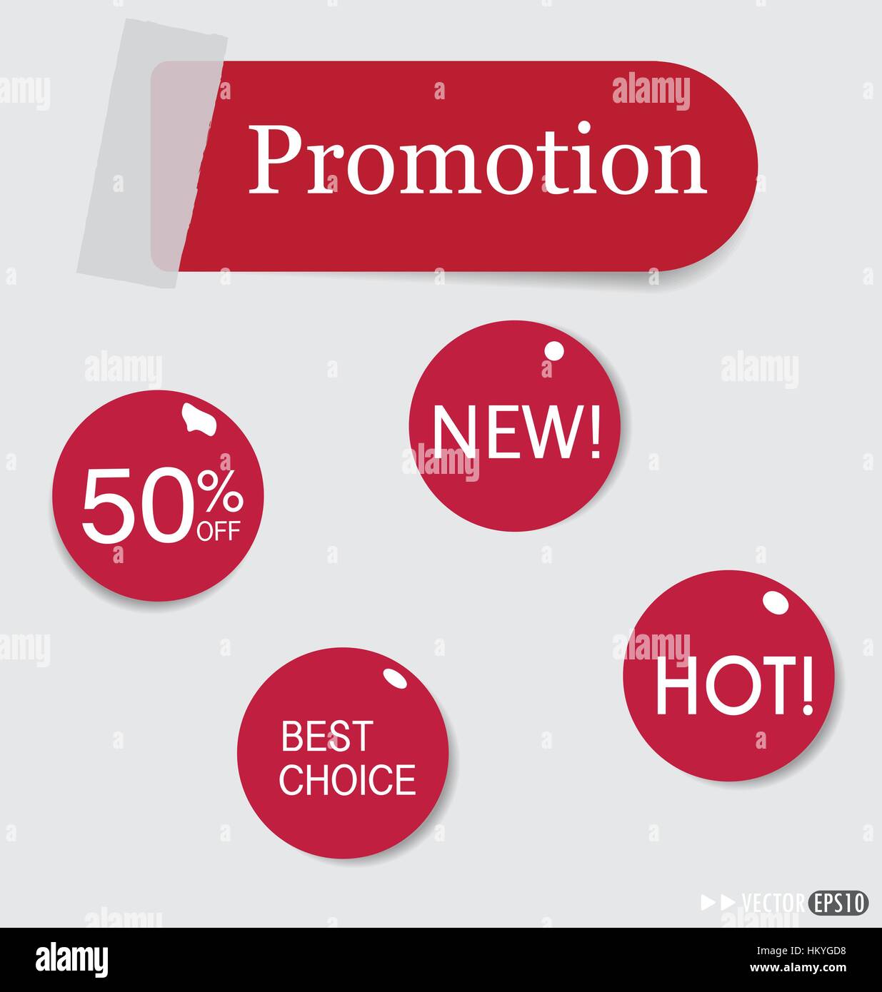 Set of sticker price tag, discount tags for price list. Vector illustration Stock Vector Image