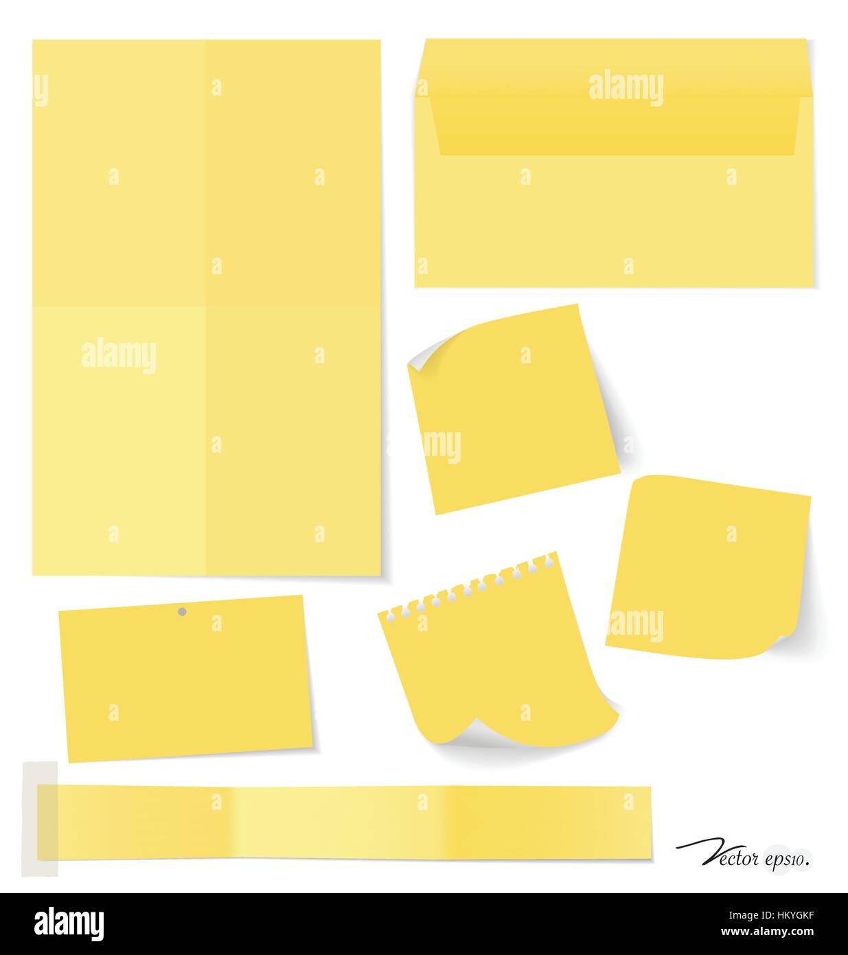 Collection of various note papers, ready for your message. Vector ...