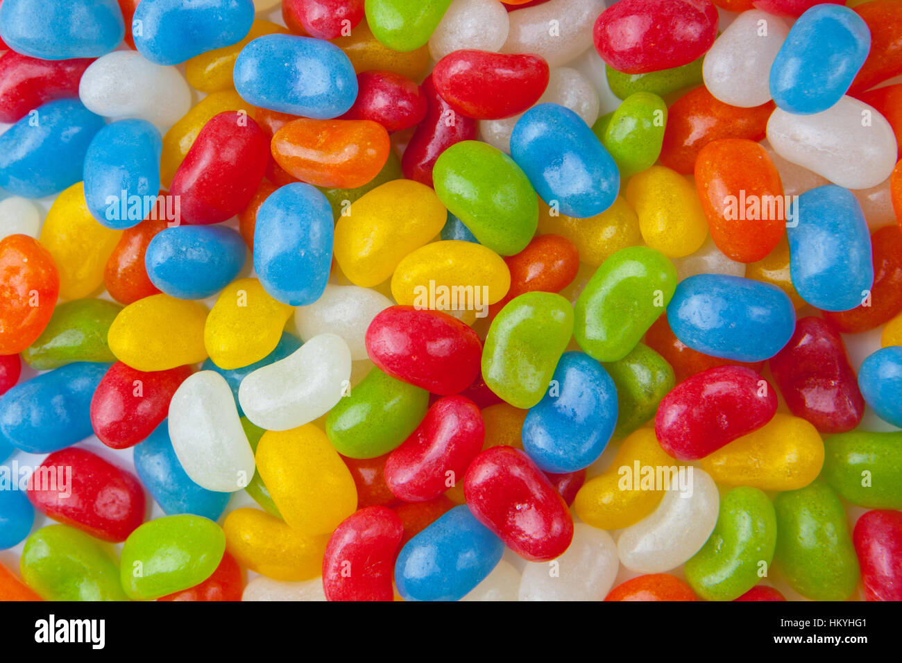 Colorful jelly beans candy sweets Stock Photo