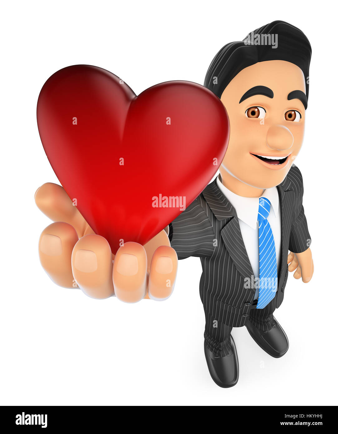 3d man big red heart hi-res stock photography and images - Alamy