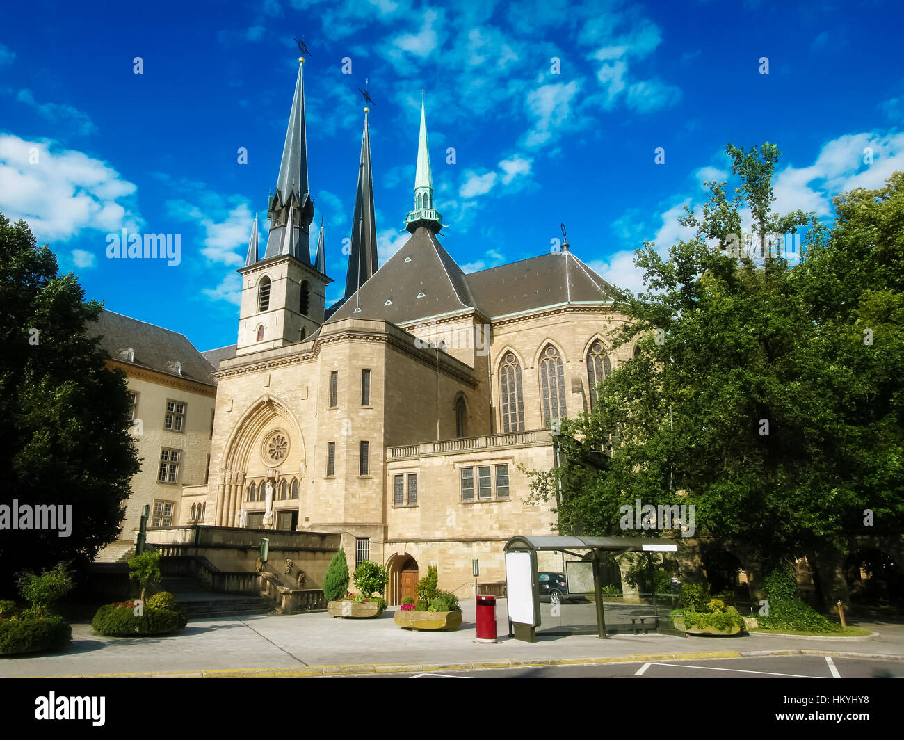 Notre Dame cathedral of Luxembourg City in Luxembourg Stock Photo
