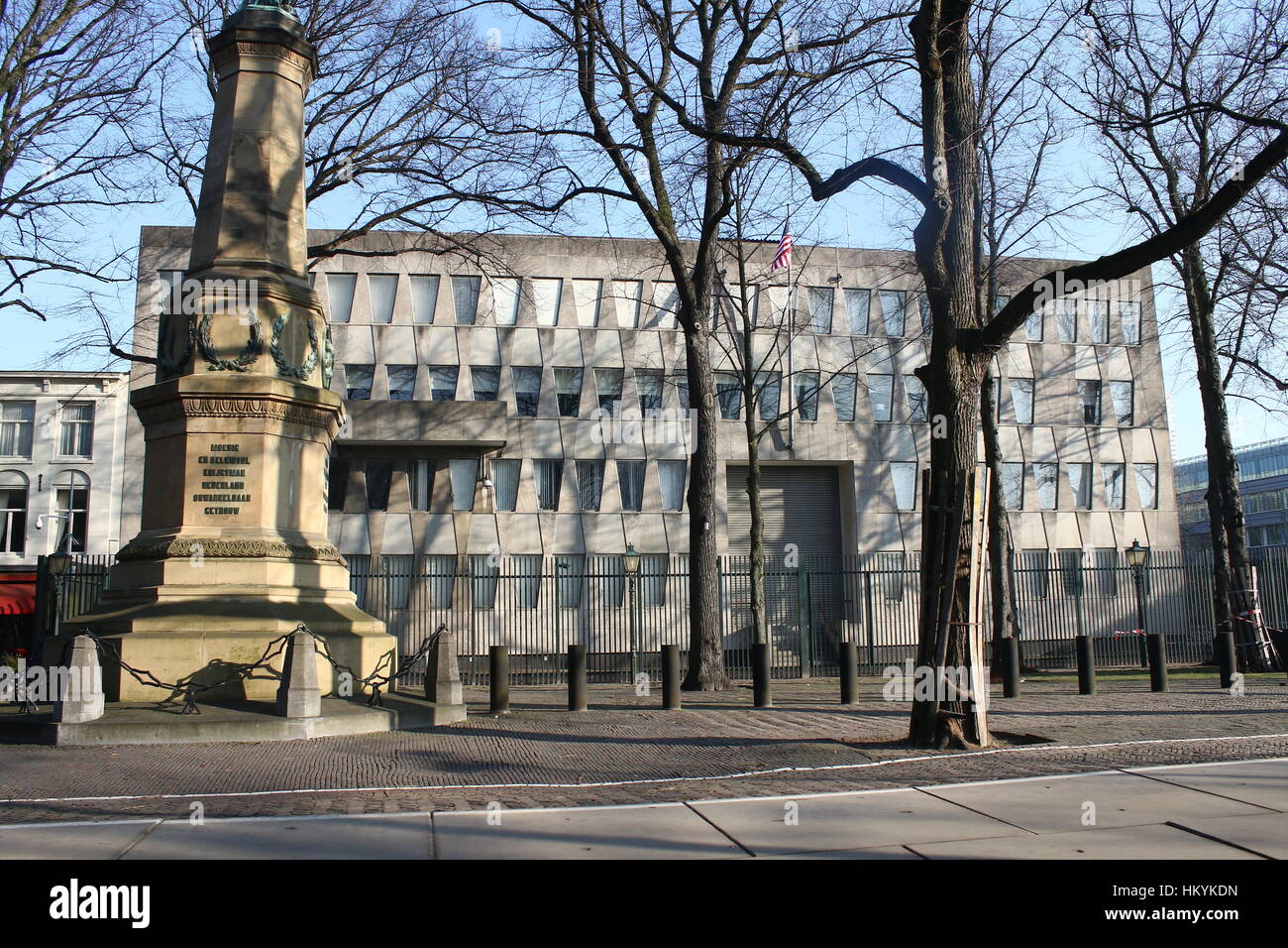 American Embassy at Lange Voorhout street, The Hague (Den Haag