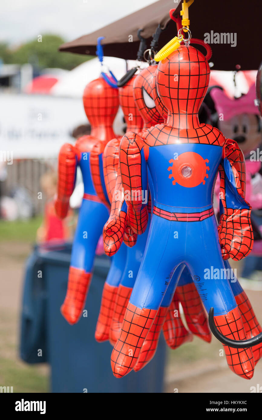 Inflatable Spiderman toys Stock Photo - Alamy