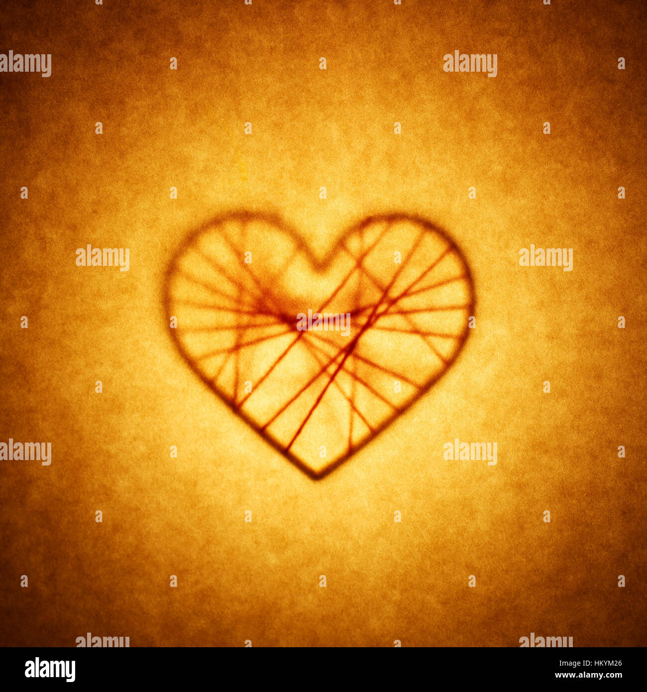 Heart shape silhouette Stock Photo