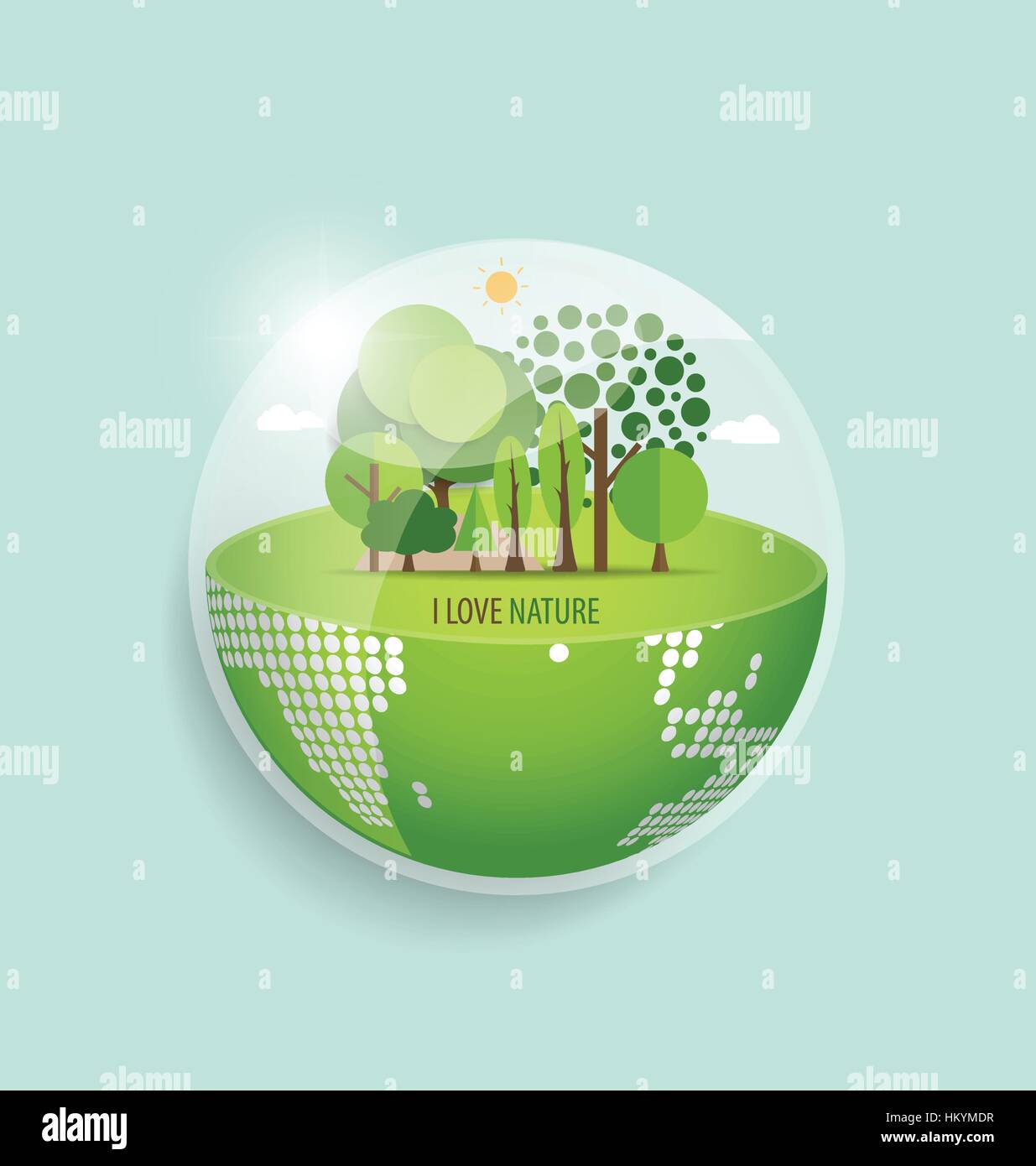 Green Eco Earth. Vector Illustration Stock Vector Image & Art - Alamy
