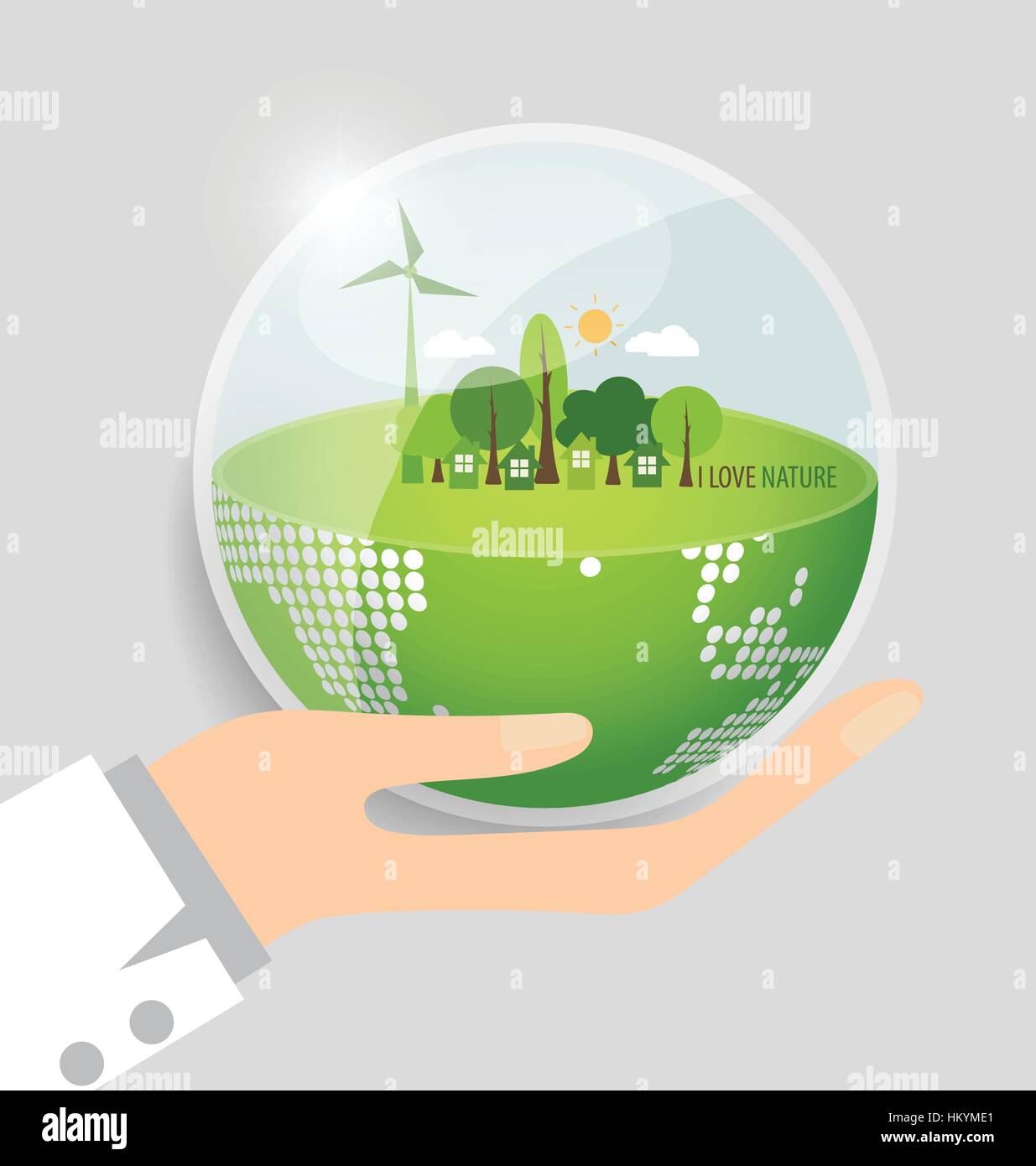 Green Eco Earth. Vector Illustration Stock Vector Image & Art - Alamy