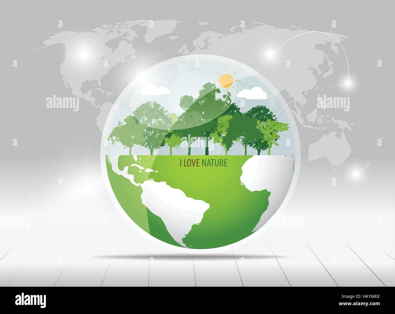 Green Eco Earth. Vector Illustration Stock Vector Image & Art - Alamy