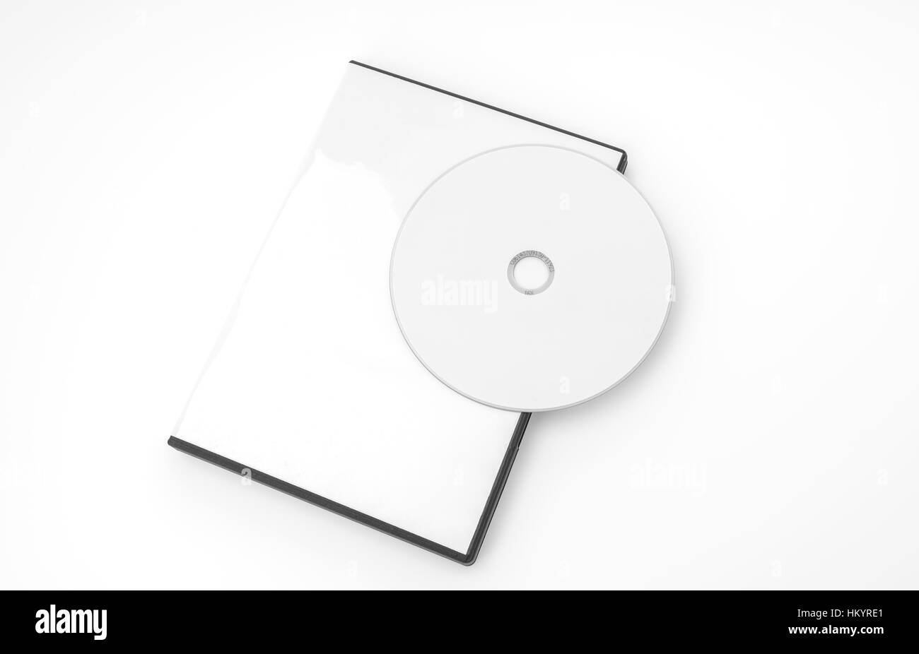 Blank compact disc with cover on white background Stock Photo - Alamy