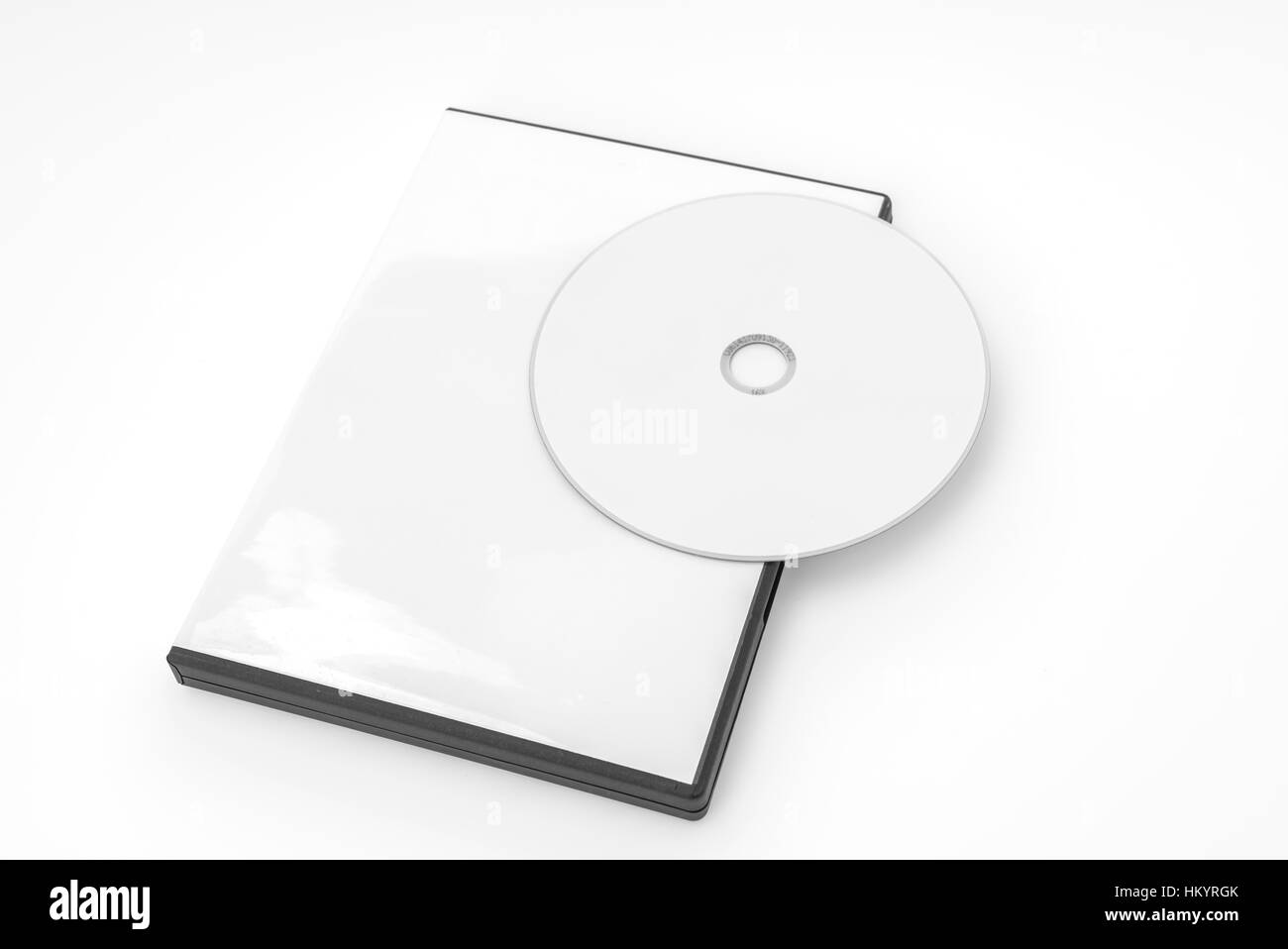 Blank compact disc with cover on white background Stock Photo - Alamy