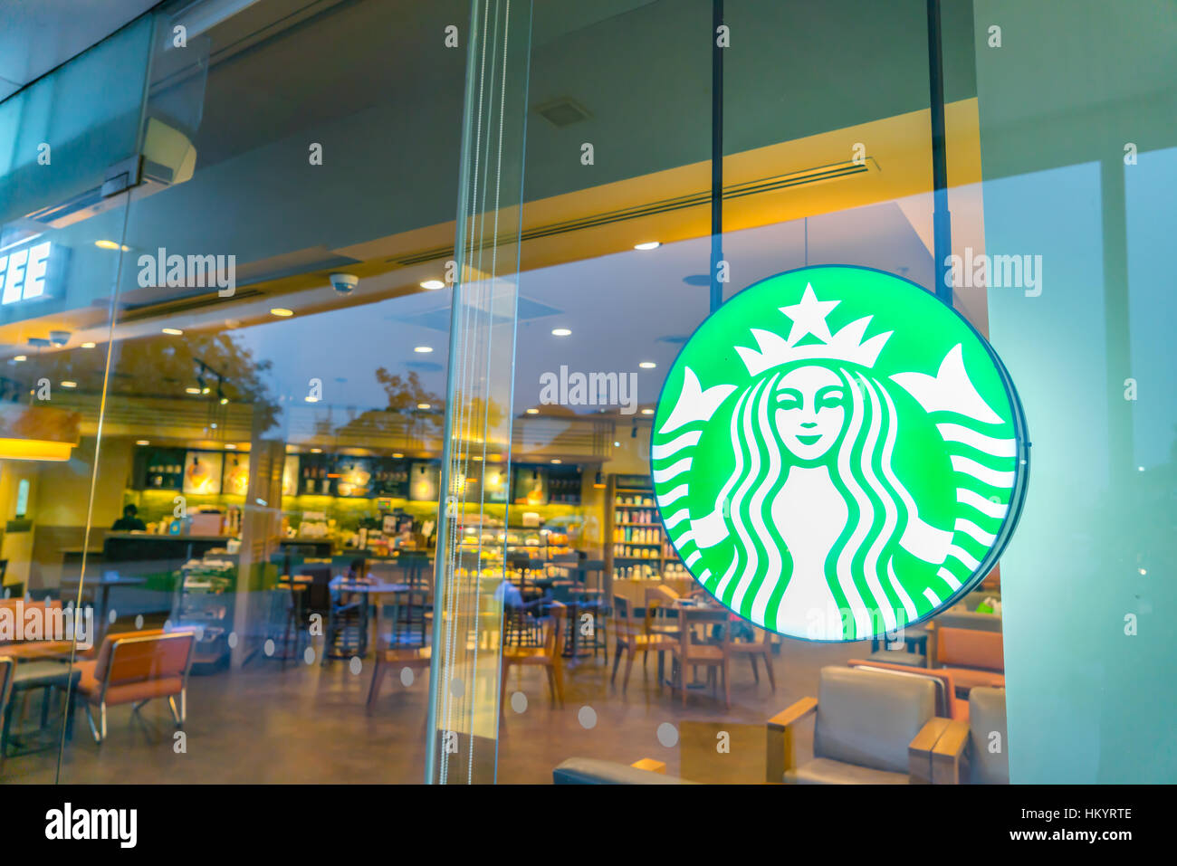 KHONKAEN, THAILAND March 10, 2016 Starbucks Coffee. Starbucks is the