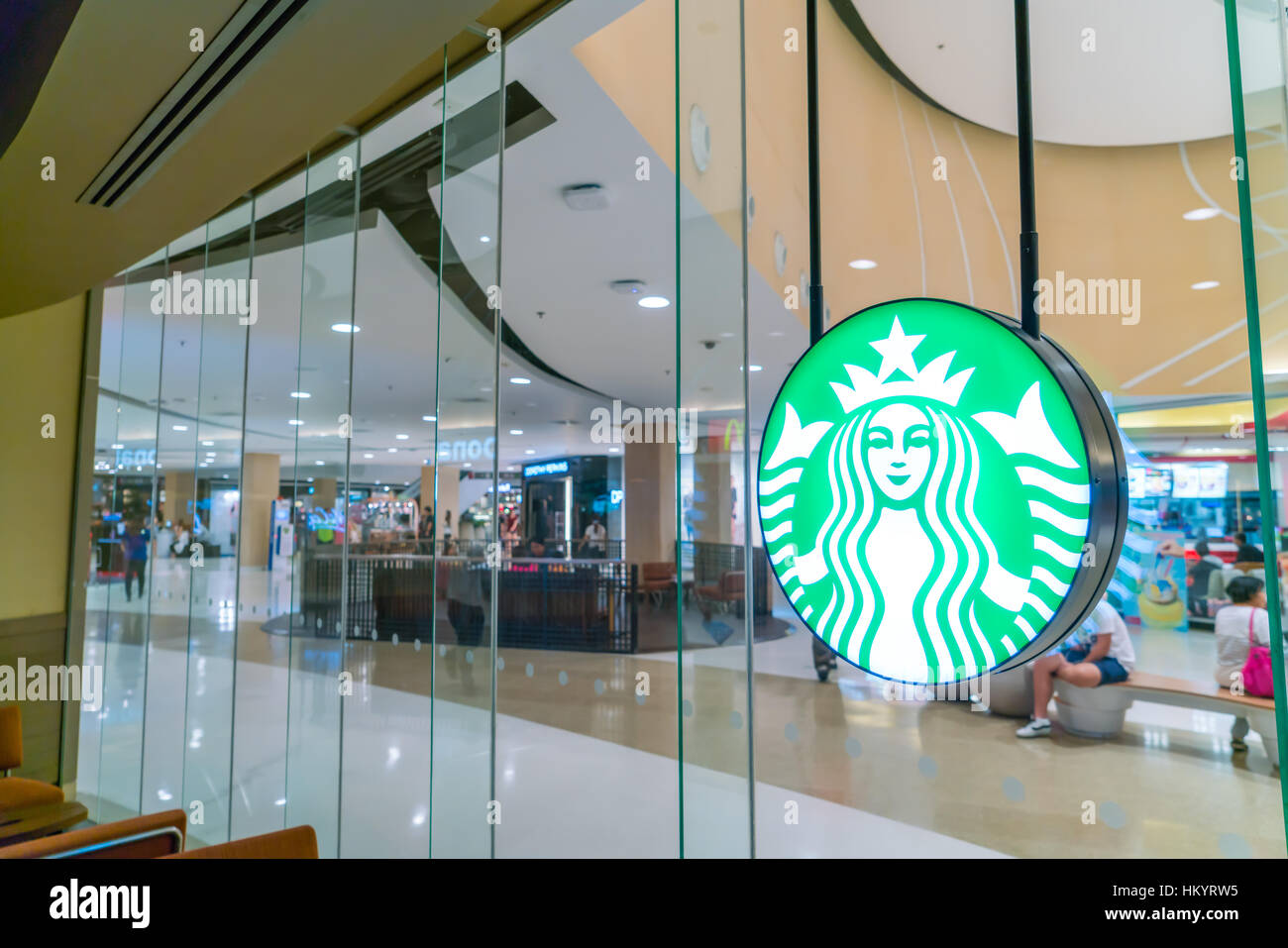 KHONKAEN, THAILAND March 10, 2016 Starbucks Coffee. Starbucks is the