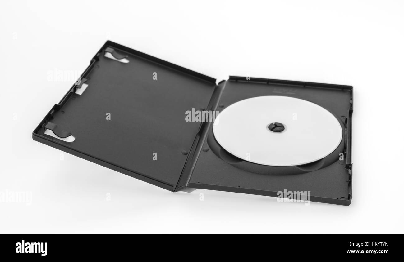 Blank compact disc with cover on white background Stock Photo - Alamy