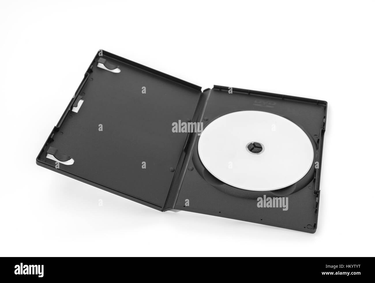 Blank compact disc with cover on white background Stock Photo - Alamy