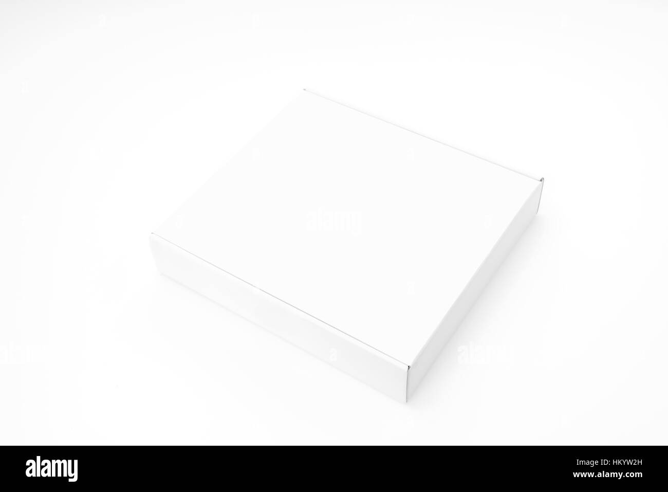 Blank white box mock up on white background Stock Photo Alamy