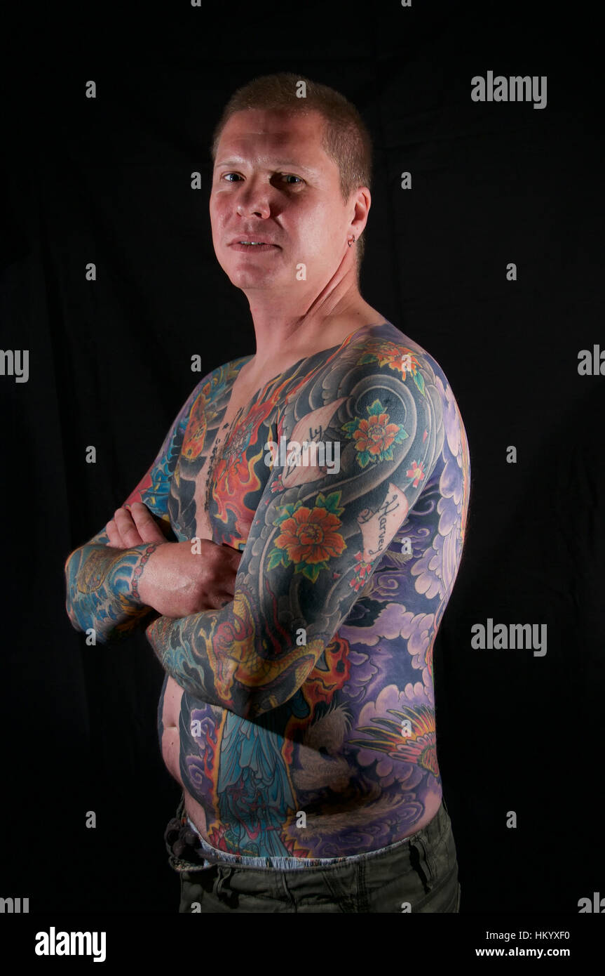 Black colour tattoo hi-res stock photography and images - Alamy