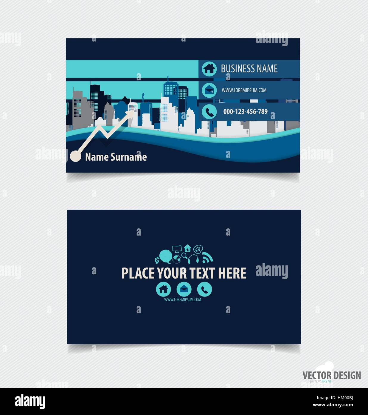 Abstract creative business card template, vector illustration Stock ...