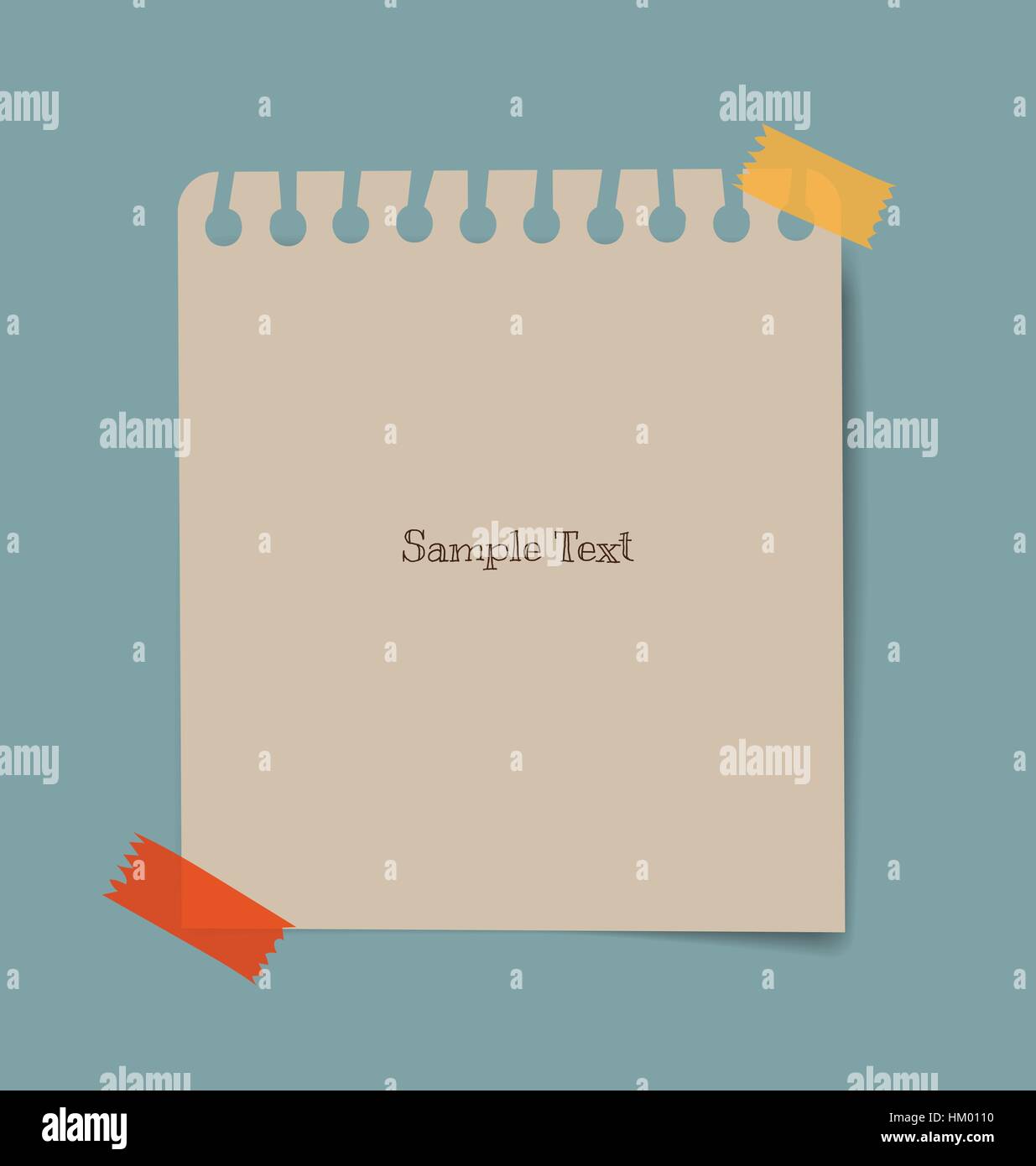 Collection of note papers, ready for your message. Vector illustration ...