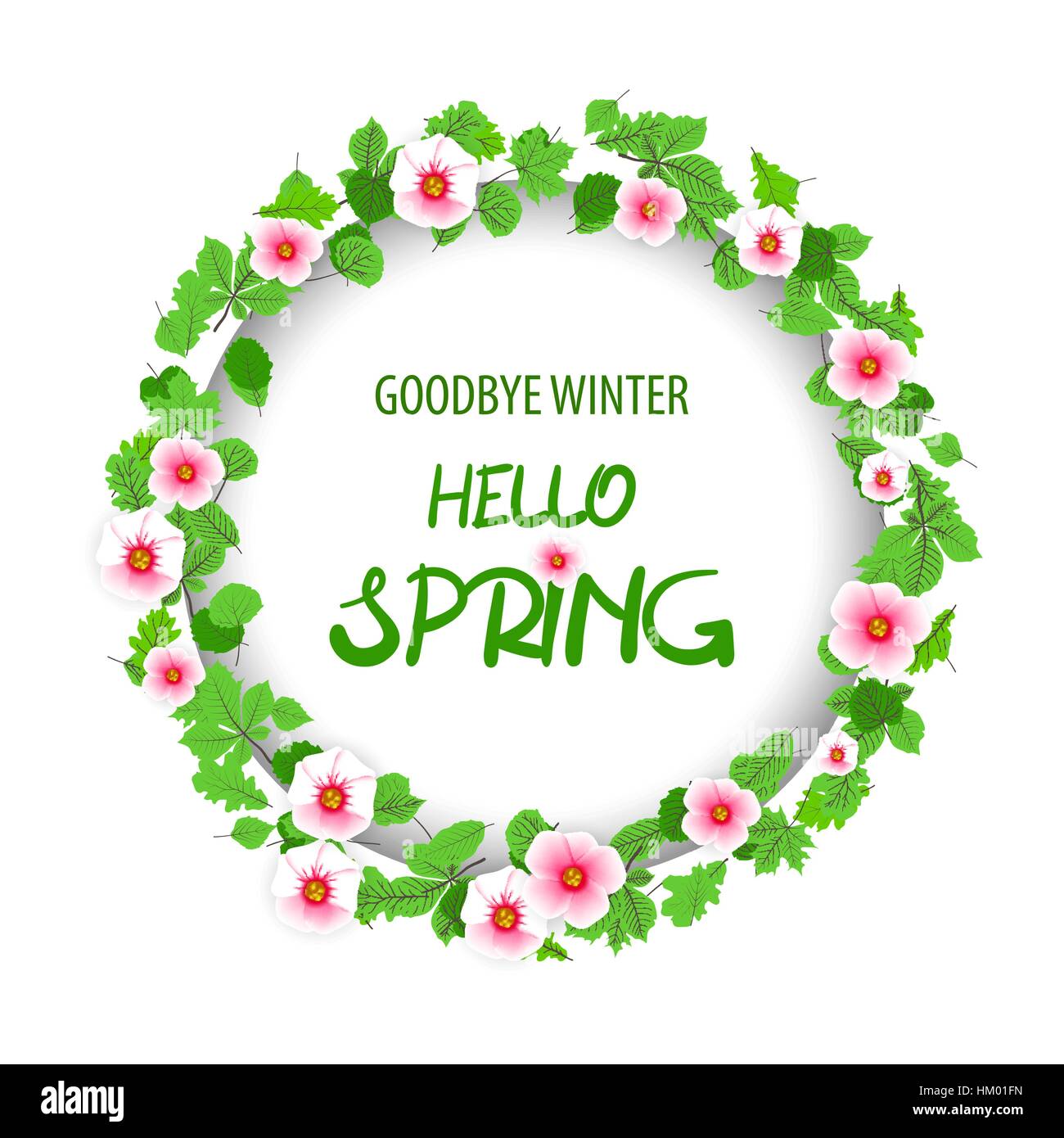 Hello spring floral poster Stock Vector Images Alamy Hello spring floral poster Stock Vector Images Alamy