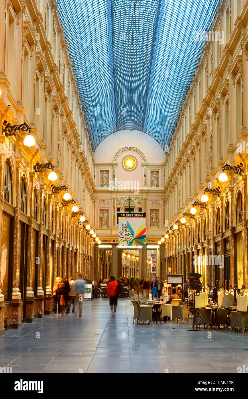 St-Hubert galleries in Brussels Stock Photo
