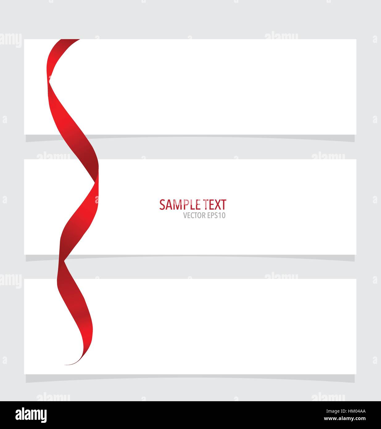 Cards with red ribbon. Vector illustration Stock Vector Image & Art - Alamy