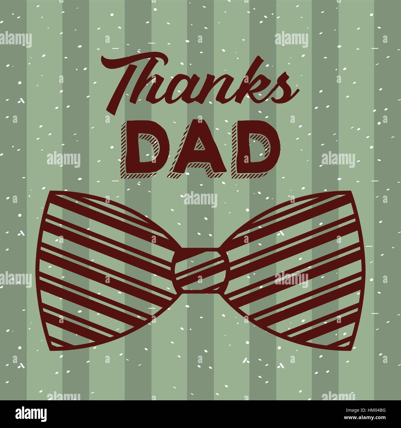 happy father's day card with bow tie icon over green background ...