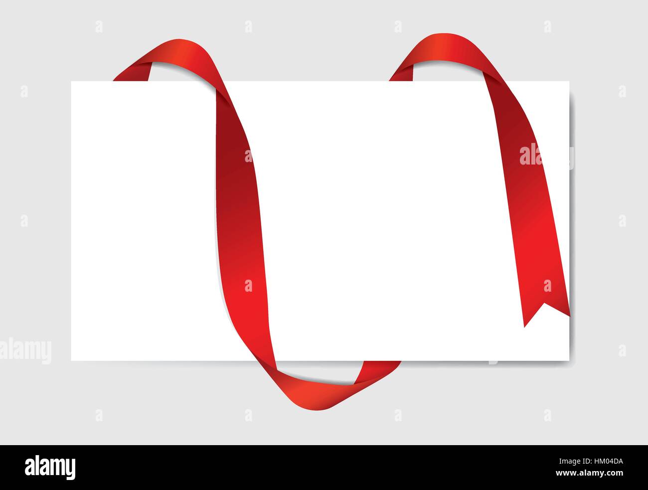 Cards with red ribbons. Vector illustration Stock Vector Image & Art ...