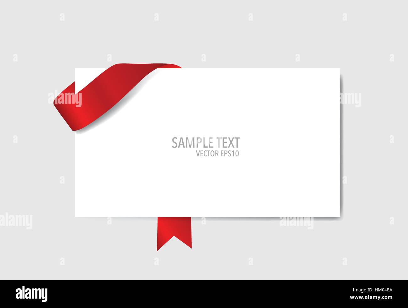 Cards with red ribbons. Vector illustration Stock Vector Image & Art ...