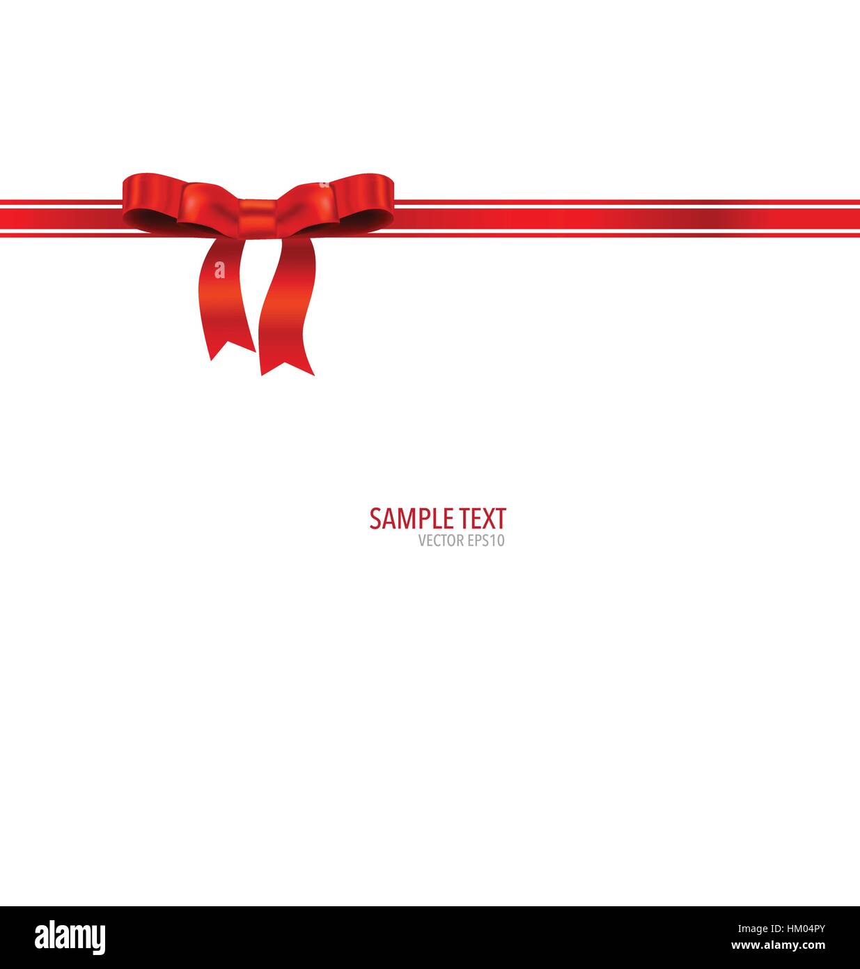 Shiny red ribbon on white background. Vector illustration Stock Vector ...