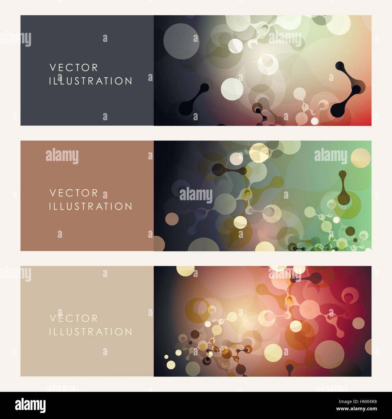 Abstract molecules design. Vector illustration Stock Vector