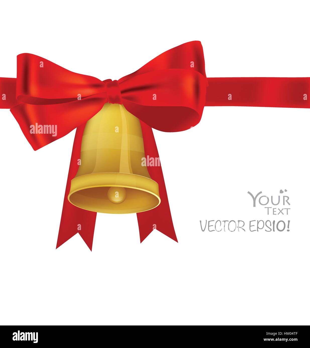 Shiny red ribbon on white background with copy space. Vector ...