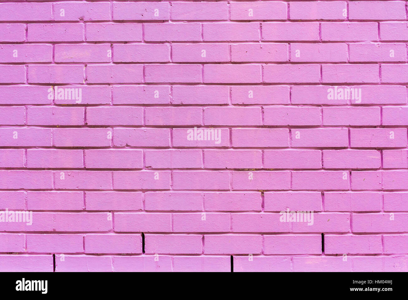 Purple Brick Wall, Brick Texture in Violet color Stock Photo