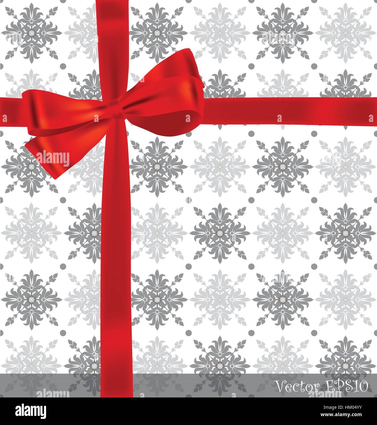 Vintage background with red ribbon. Vector illustration Stock Vector ...