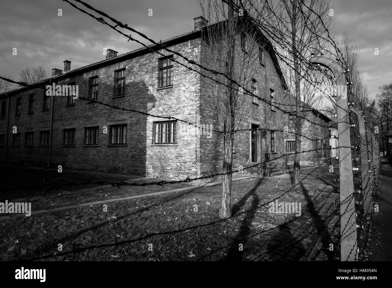 Auschwitz concentration camp Oswiecim Poland Stock Photo
