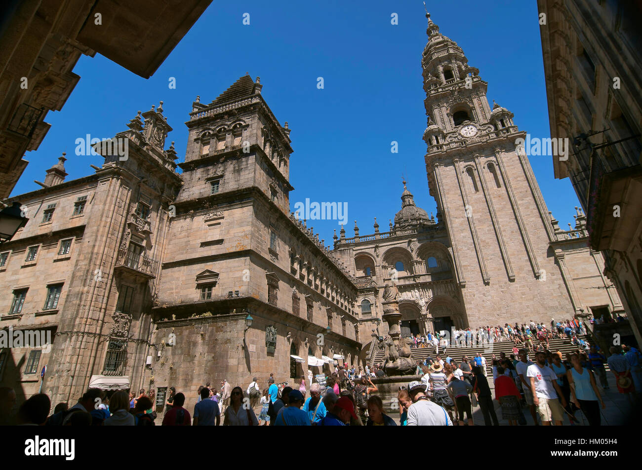 Cathedral, Santiago de Compostela, La Coruña province, Region of Galicia, Spain, Europe Stock Photo