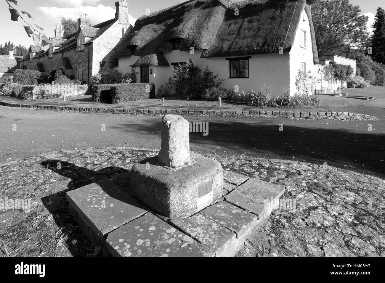 The village green, Edith Weston, Rutland County, England, UK Stock