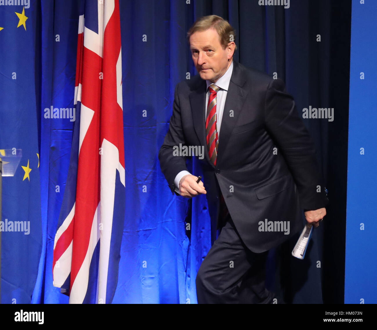 Taoiseach Enda Kenny TD during a press conference at Government