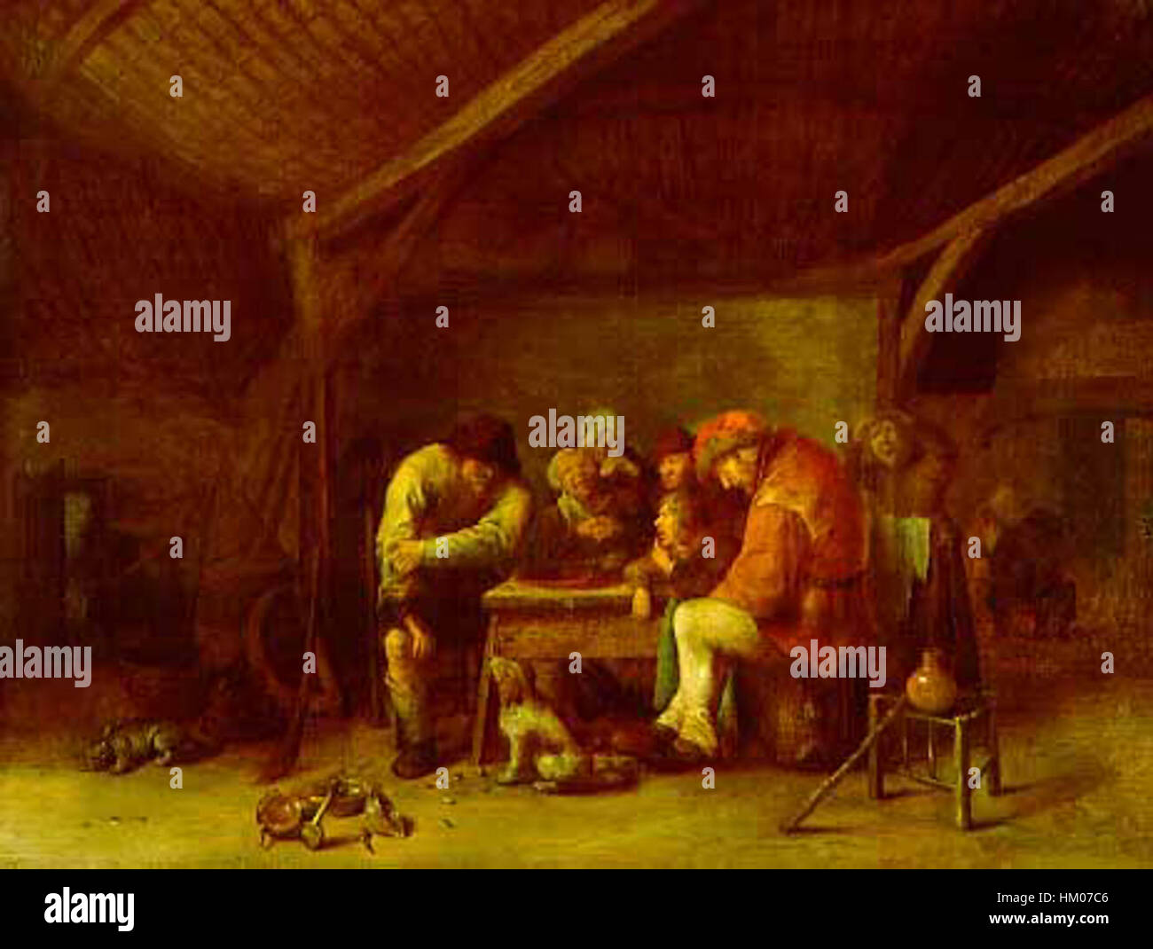 Joos van Craesbeeck - Peasants in a Country Room Stock Photo - Alamy