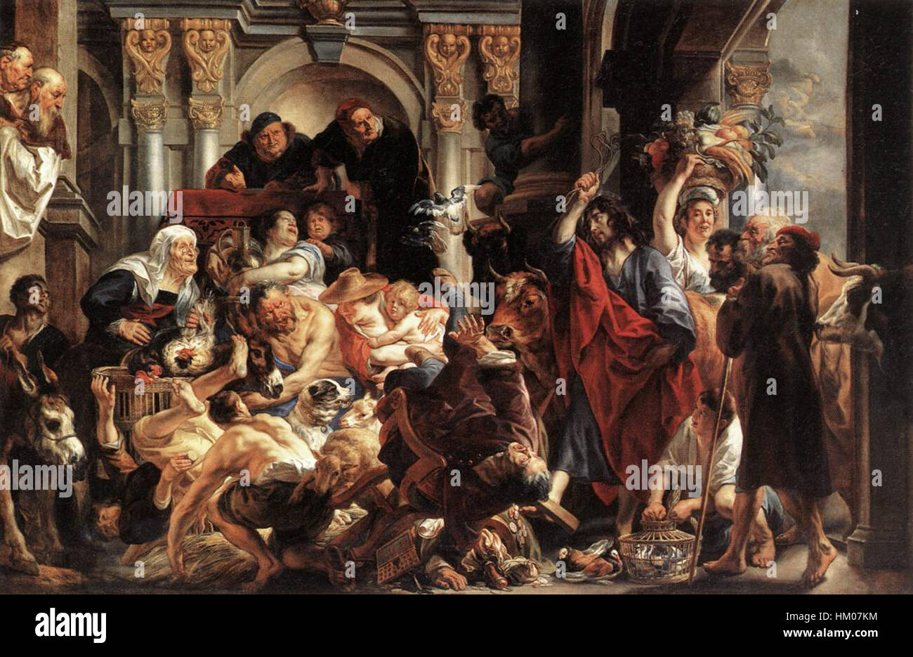 Jacob Jordaens' 'Christ Driving the Merchants from the Temple' depicts ...