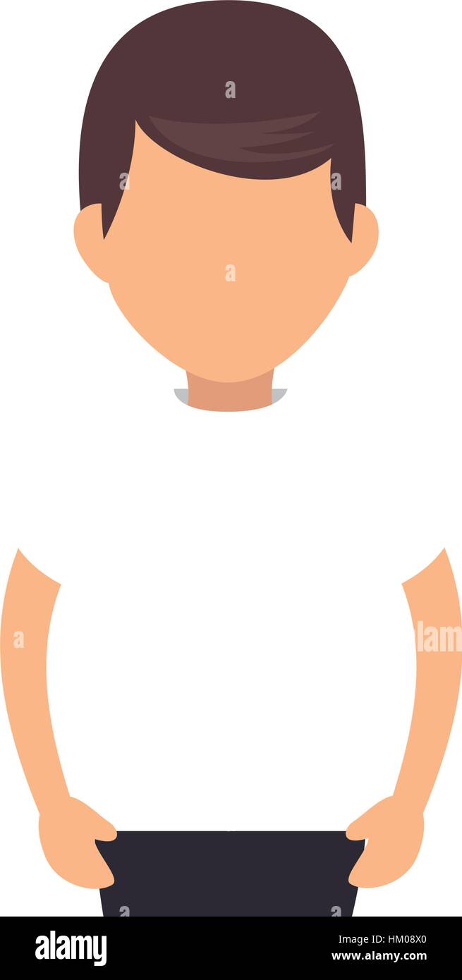 young man character icon vector illustration design Stock Vector Image ...